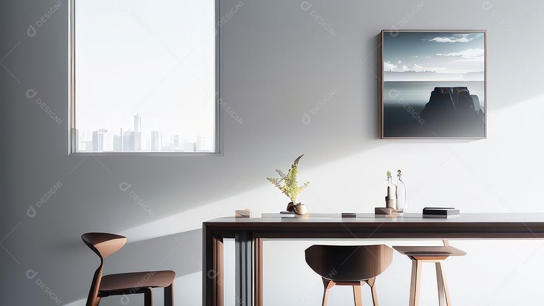 Interior de uma casa bonita e decorada.