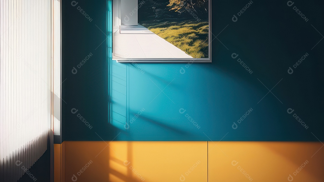 Interior de uma casa bonita e decorada.