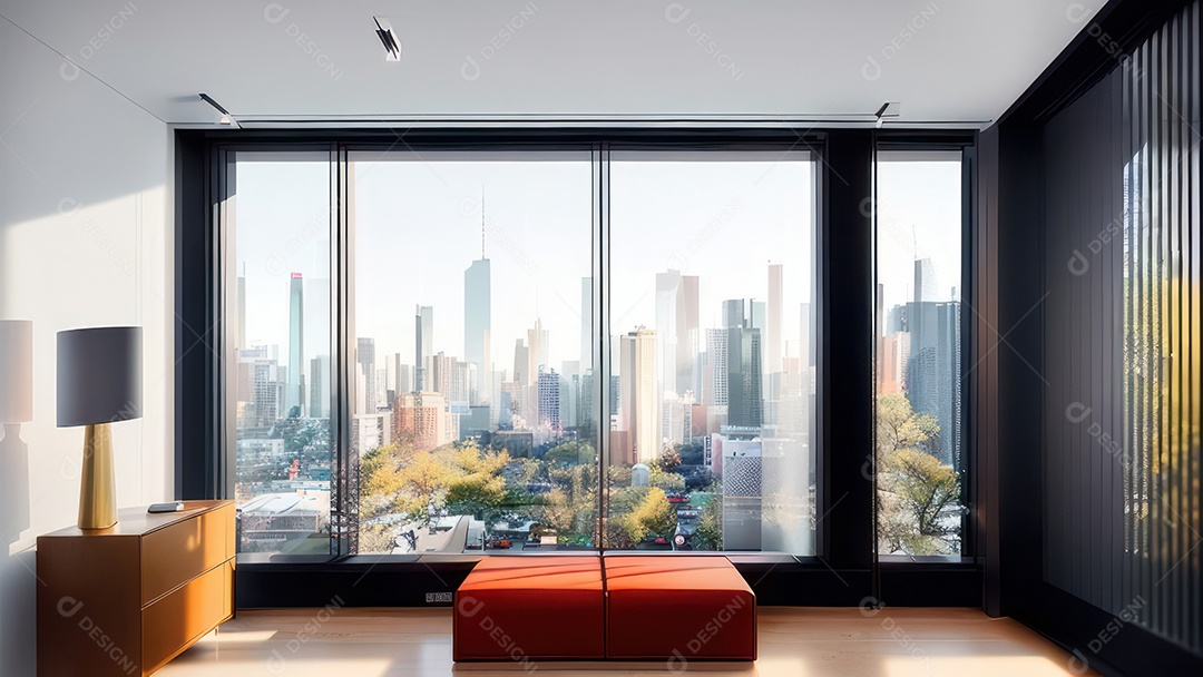 Interior de uma casa bonita e decorada.