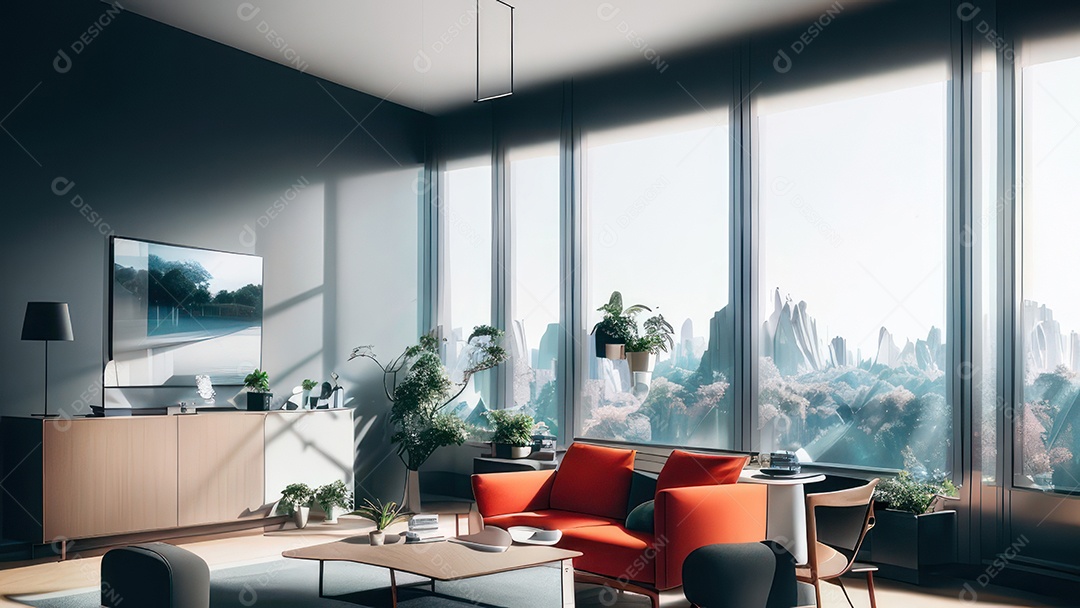 Casa decorada apartamento.