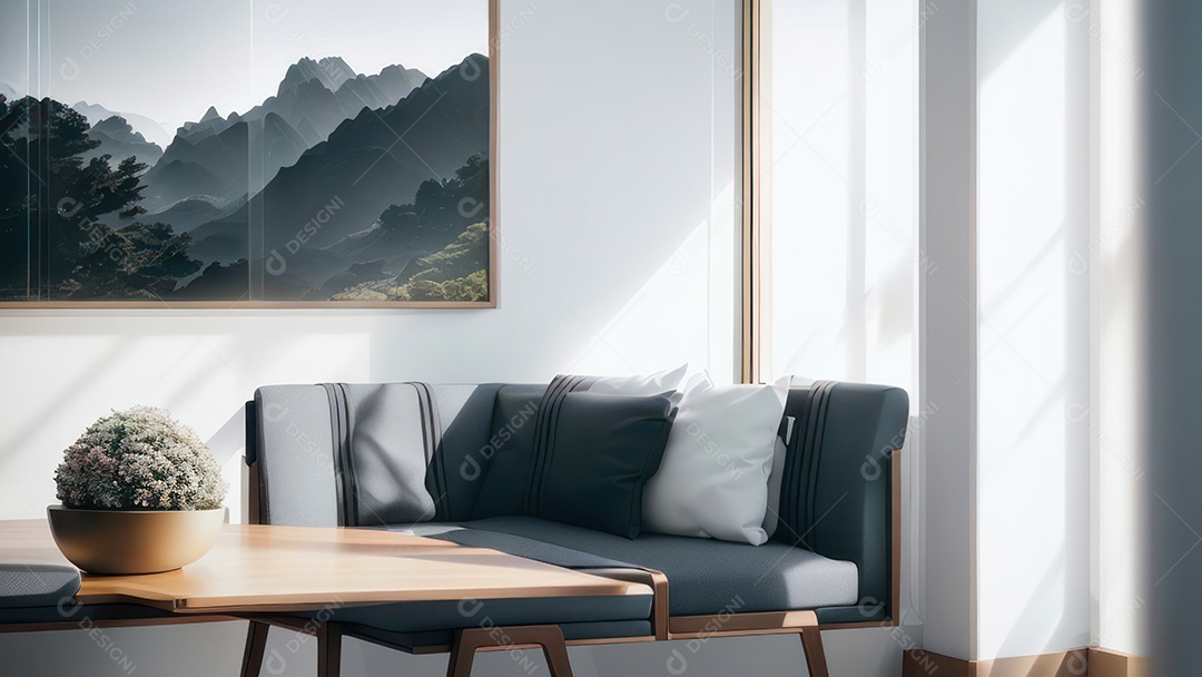 Interior de uma casa bonita e decorada.