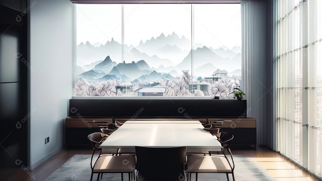 Interior de uma casa bonita e decorada.