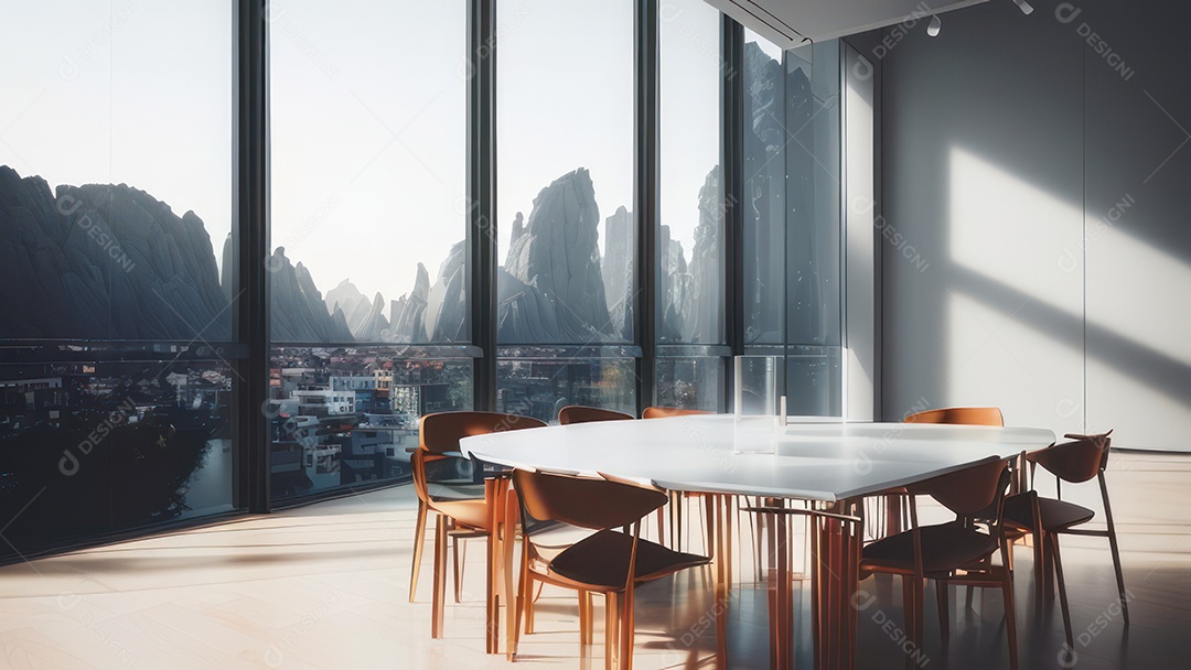 Interior de uma casa bonita e decorada.