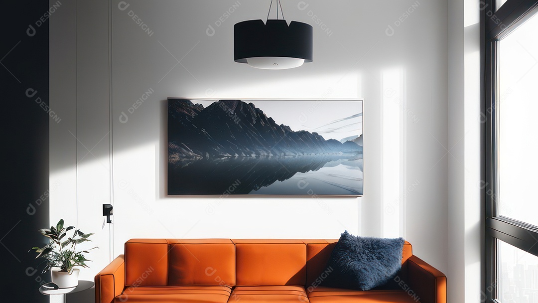 Interior de uma casa bonita e decorada.