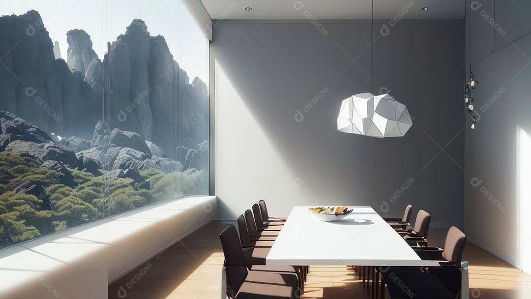 Interior de uma casa bonita e decorada.