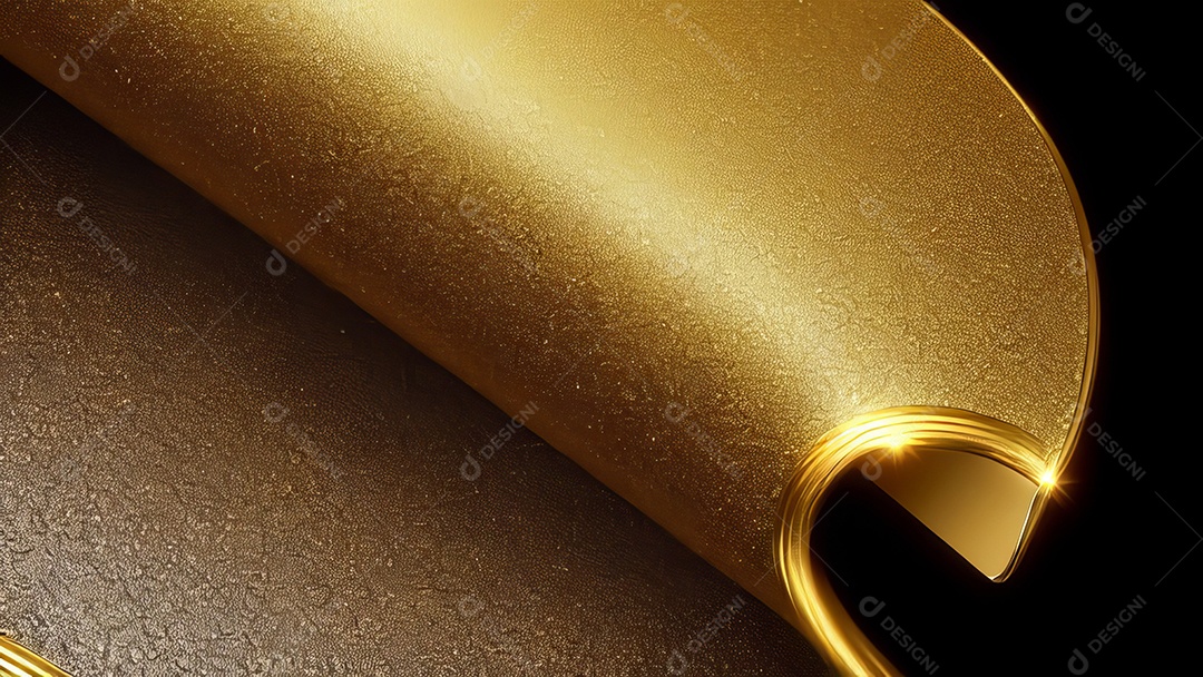 Formas abstratas douradas.