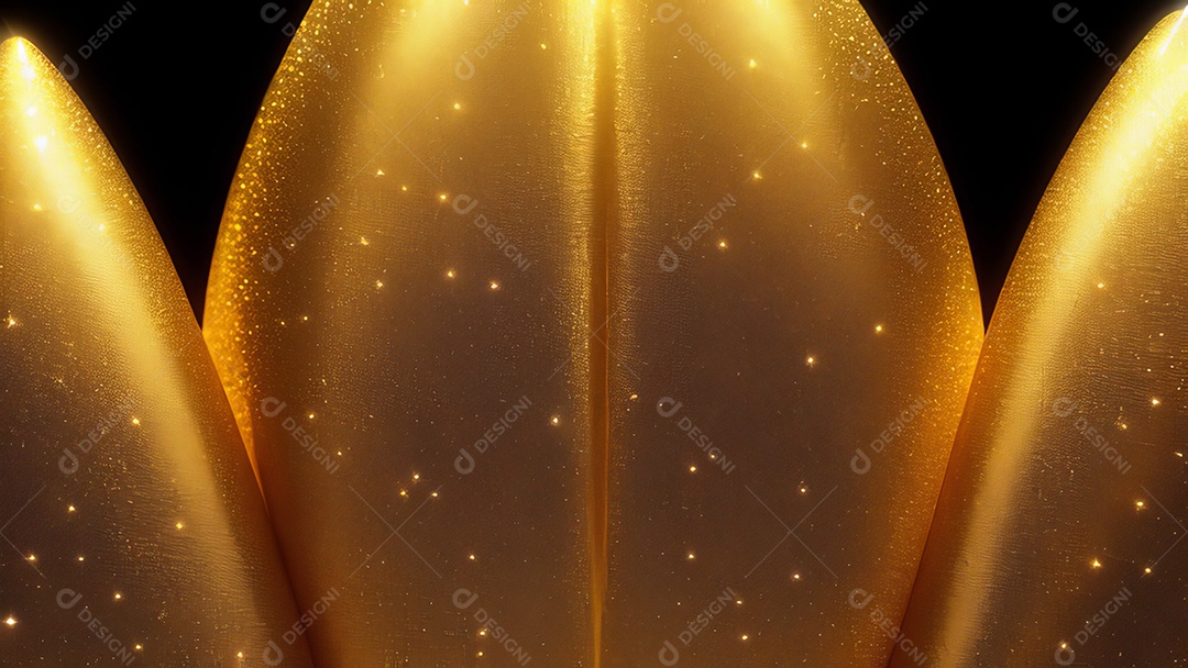 Formas abstratas douradas.