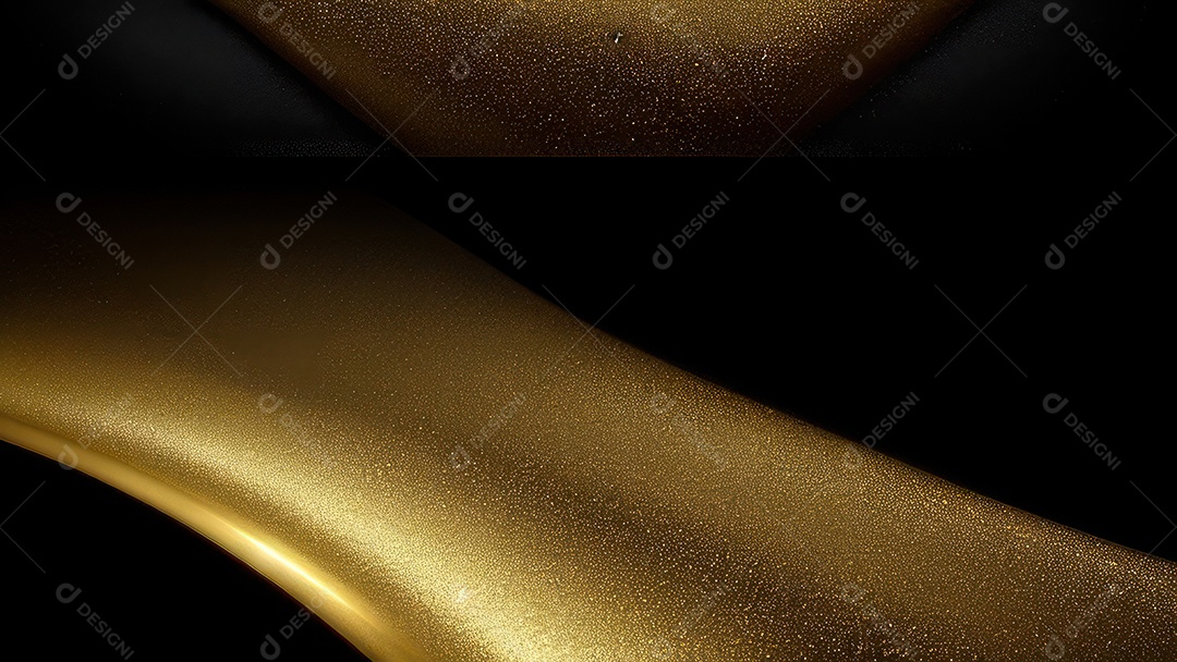 Formas abstratas douradas.