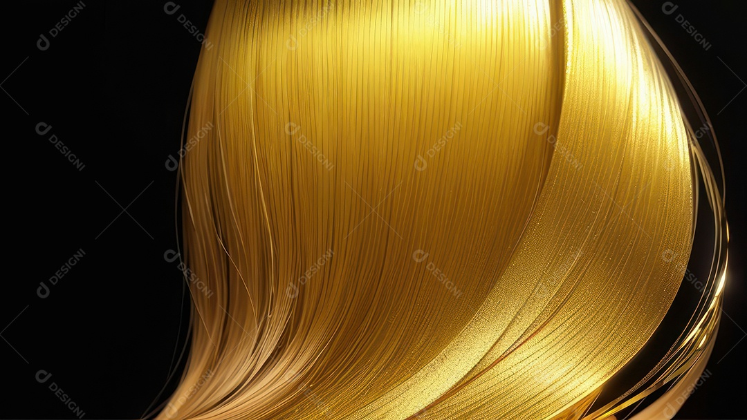 Formas abstratas douradas.