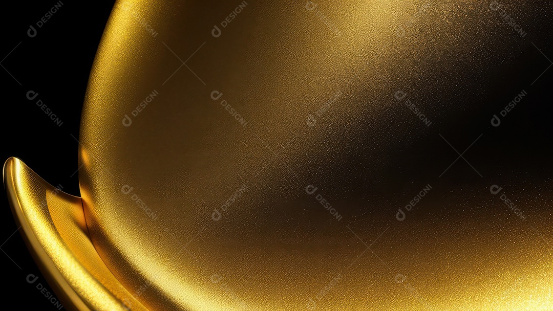 Formas abstratas douradas.