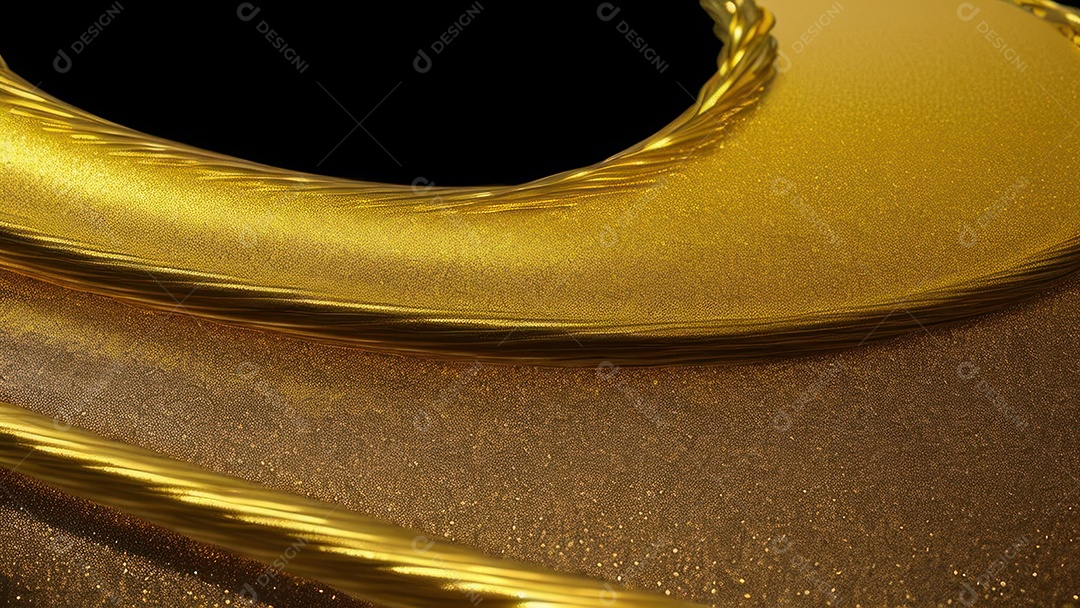 Formas abstratas douradas.