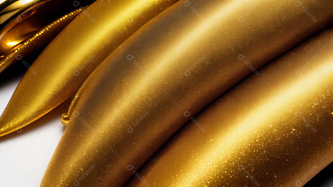 Formas abstratas douradas.