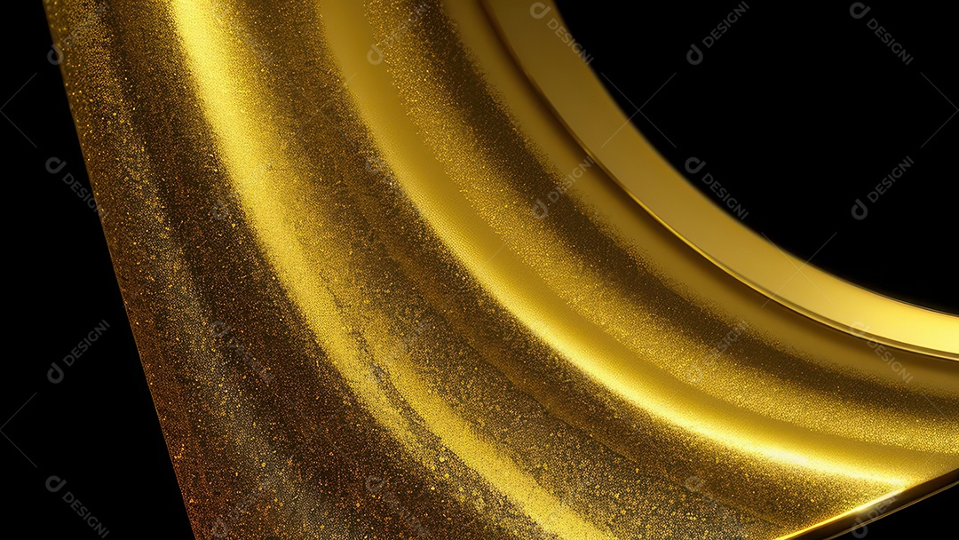 Formas abstratas douradas.