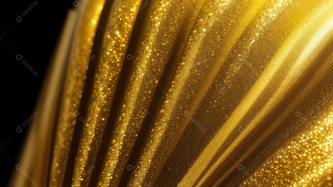 Formas abstratas douradas.