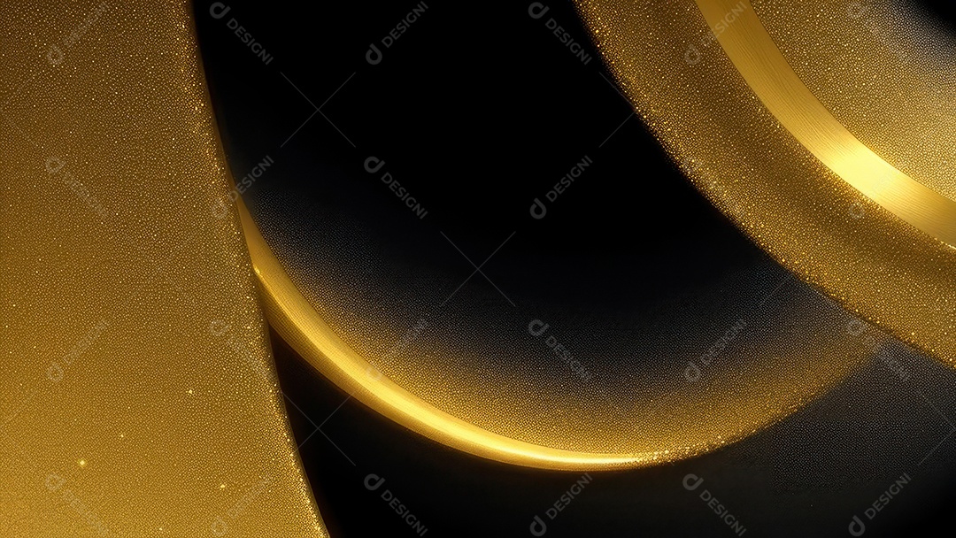 Formas abstratas douradas.