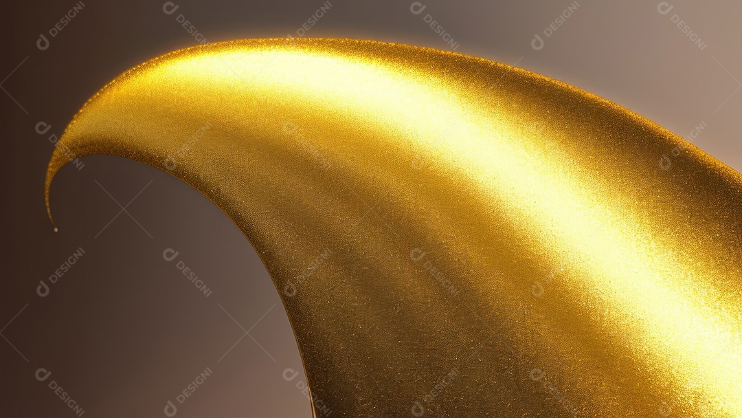 Formas abstratas douradas.