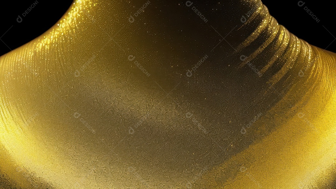 Formas abstratas douradas.