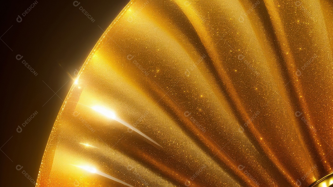 Formas abstratas douradas.