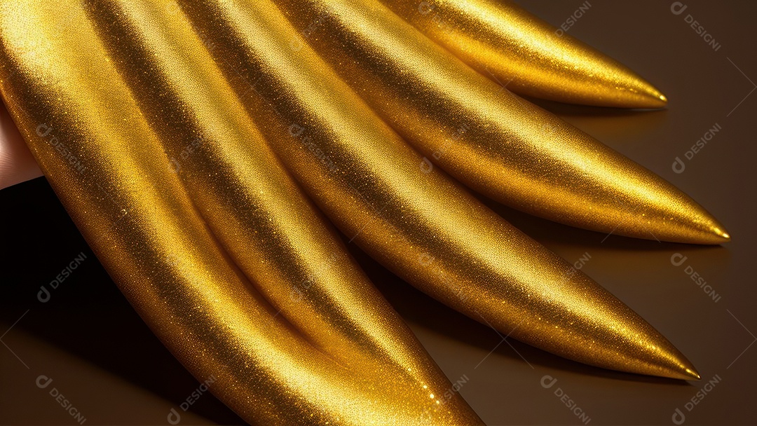 Formas abstratas douradas.