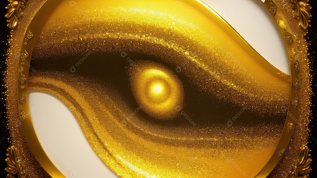 Formas abstratas douradas.