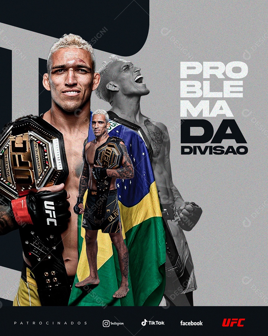 Flyer UFC Carlos Bronx Social Media PSD Editável