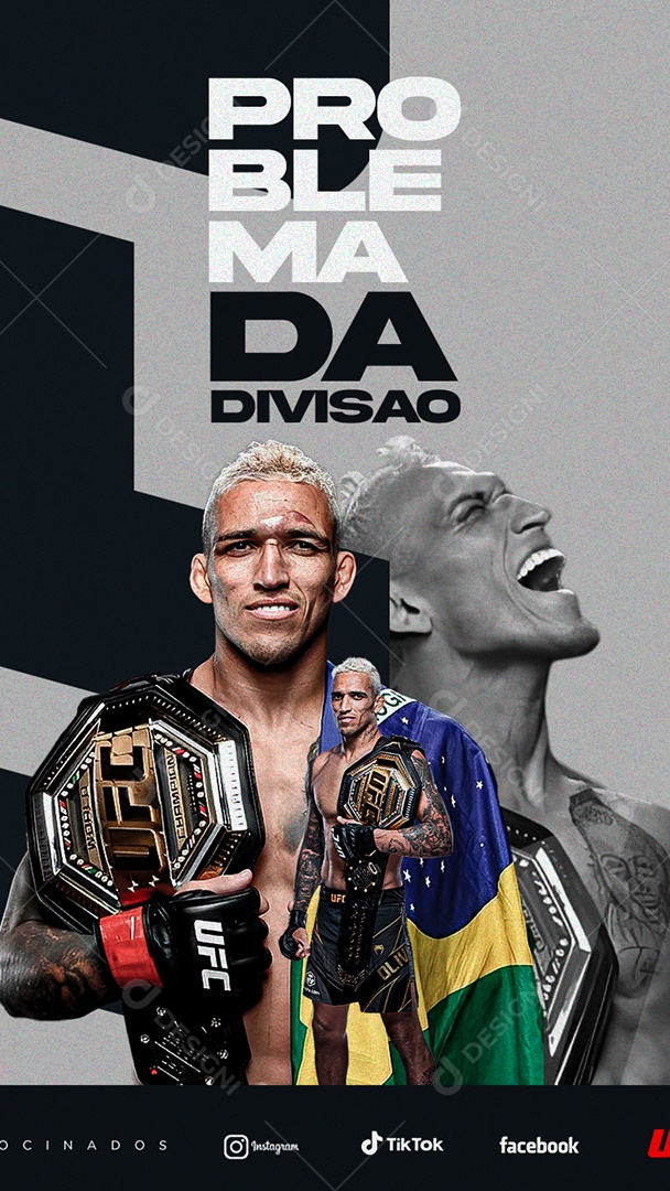 Flyer UFC Carlos Bronx Story Social Media PSD Editável