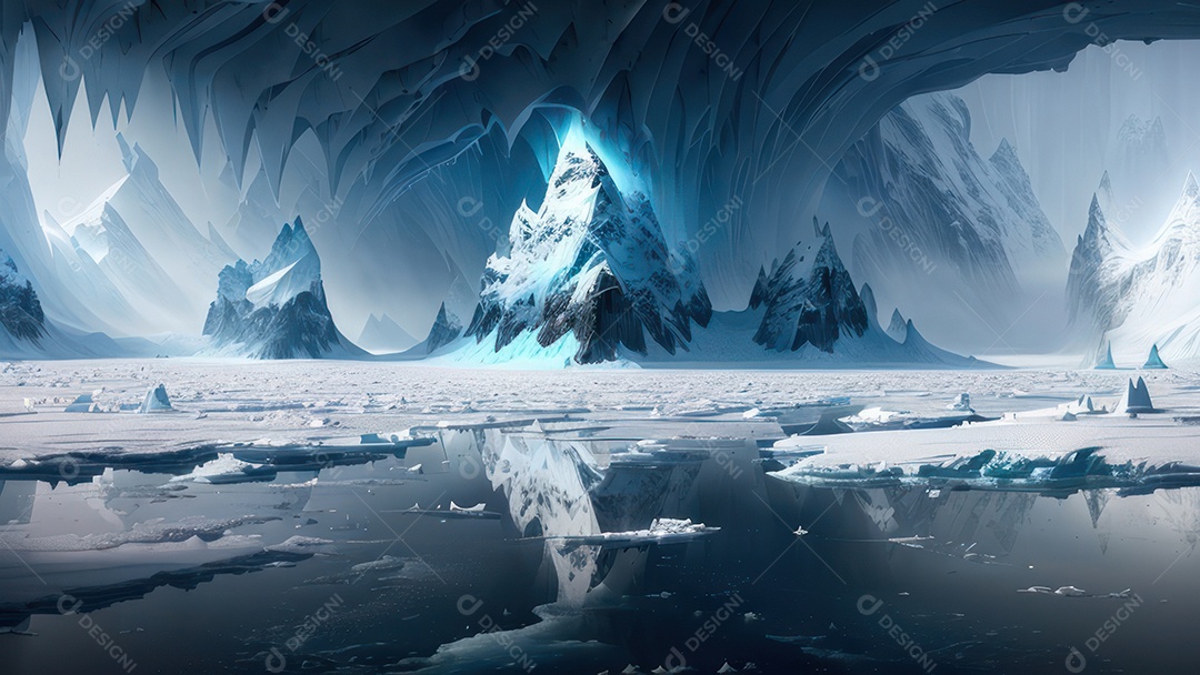 imagem realista de montanhas.