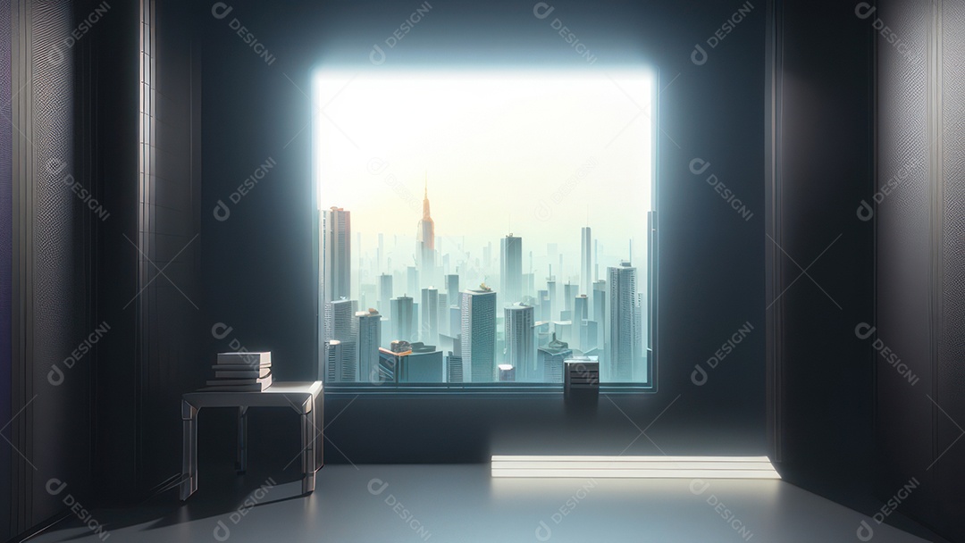 Cômodo decorada de um apartamento.