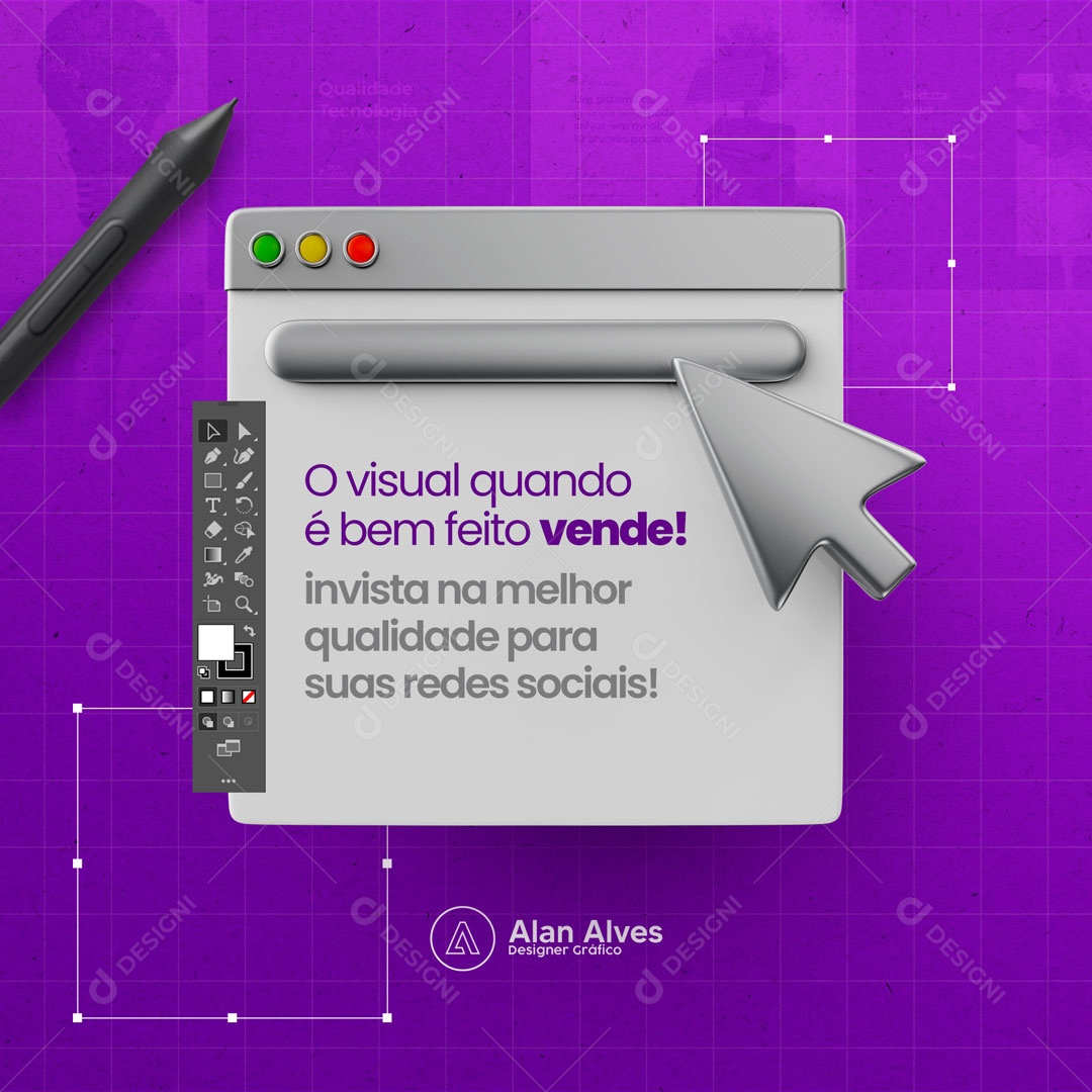 O Visual Quando é Bem Feito Vende! Design Designer Gráfico Social Media PSD Editável