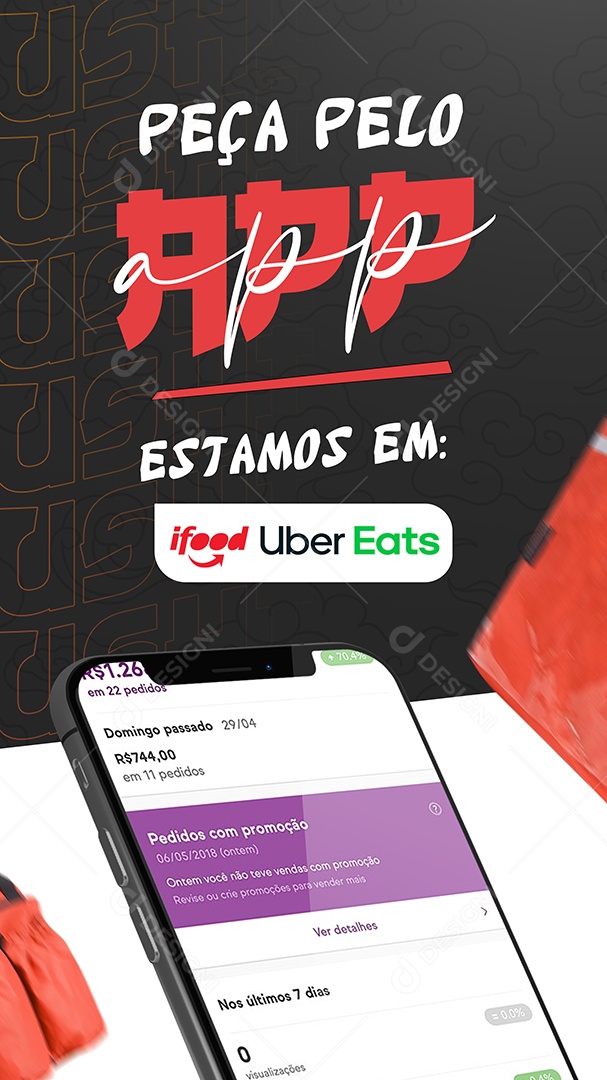 Story Peça Pelo App Social Media PSD Editável