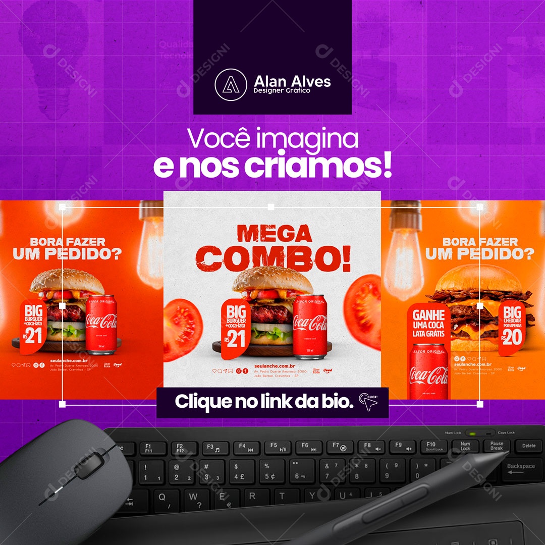 Design Designer Gráfico Social Media PSD Editável