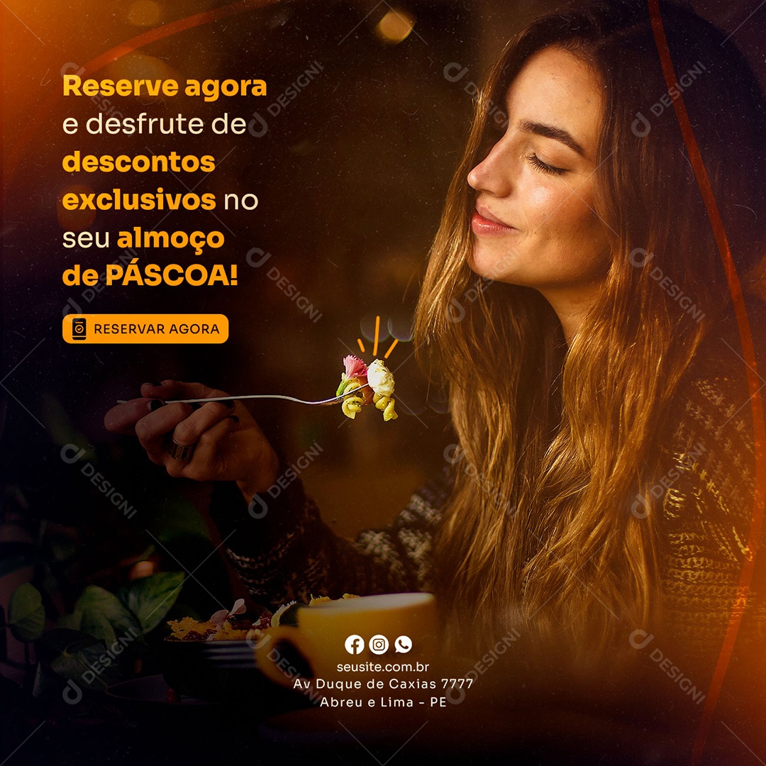 Social Media Restaurante Não Perca a Oportunidade PSD Editável