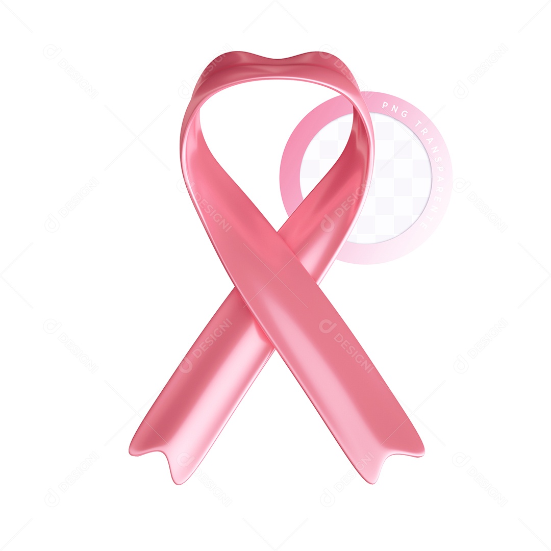 Elemento 3D Para Composição Laço Rosa PSD