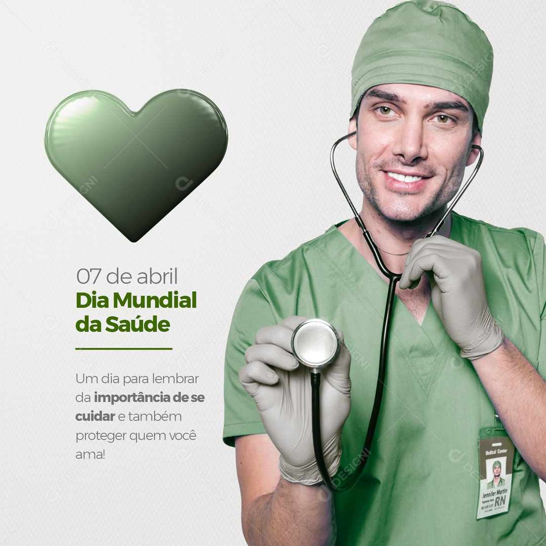 Dia Mundial Da Saúde 07 De Abril Social Media PSD Editável