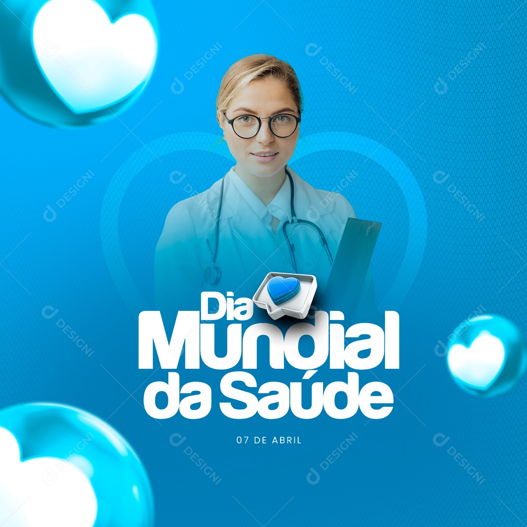 Dia Mundial Da Saúde 07 De Abril Social Media PSD Editável