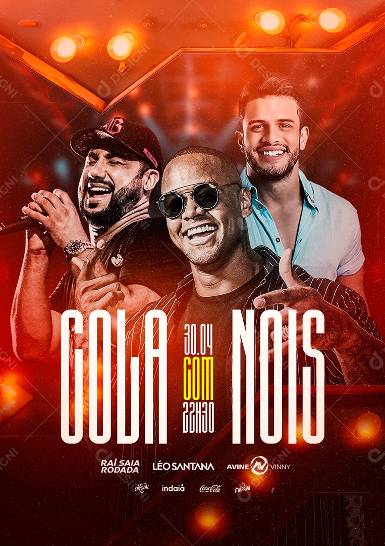 Flyer Eventos Cantores Piseiro Forró Social Media PSD Editável