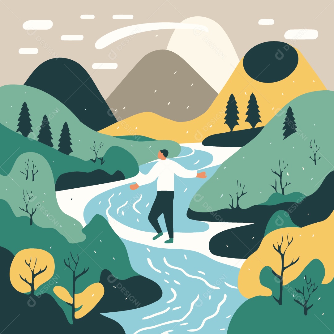 Ilustração Vetorial Dia Mundial da Água Vetor EPS Editável