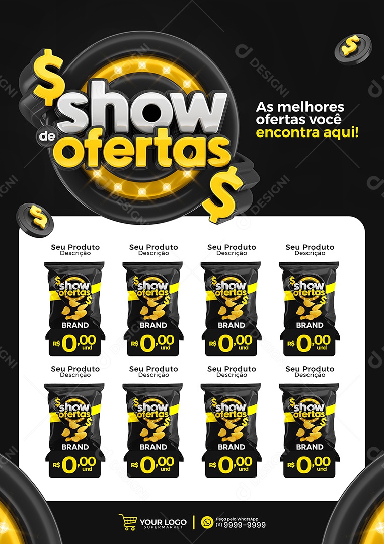 Social Media Show De Ofertas Supermercado Encarte PSD Editável