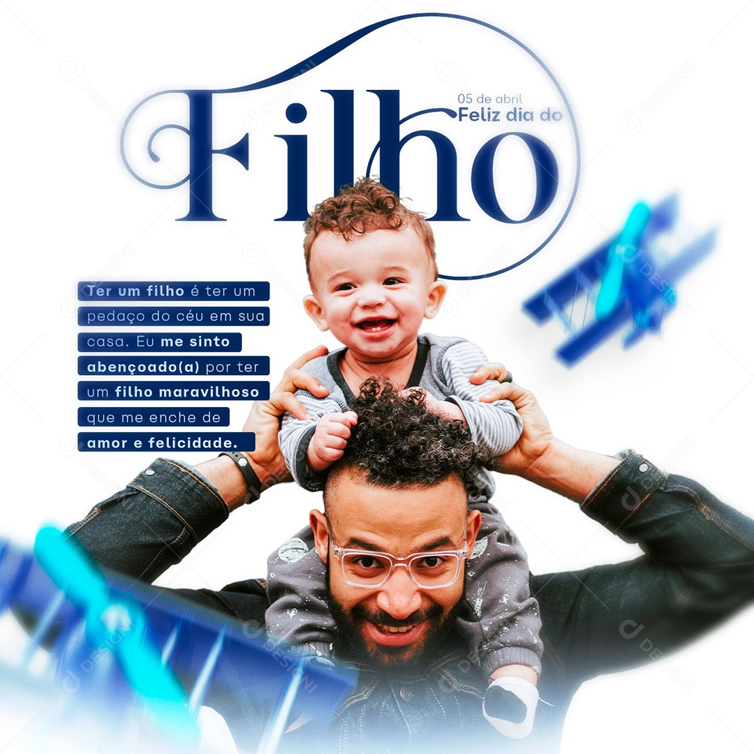 Ter Um Filho é Ter Um Pedaço Do Céu Em Sua Casa Dia Do Filho Social Media PSD Editável