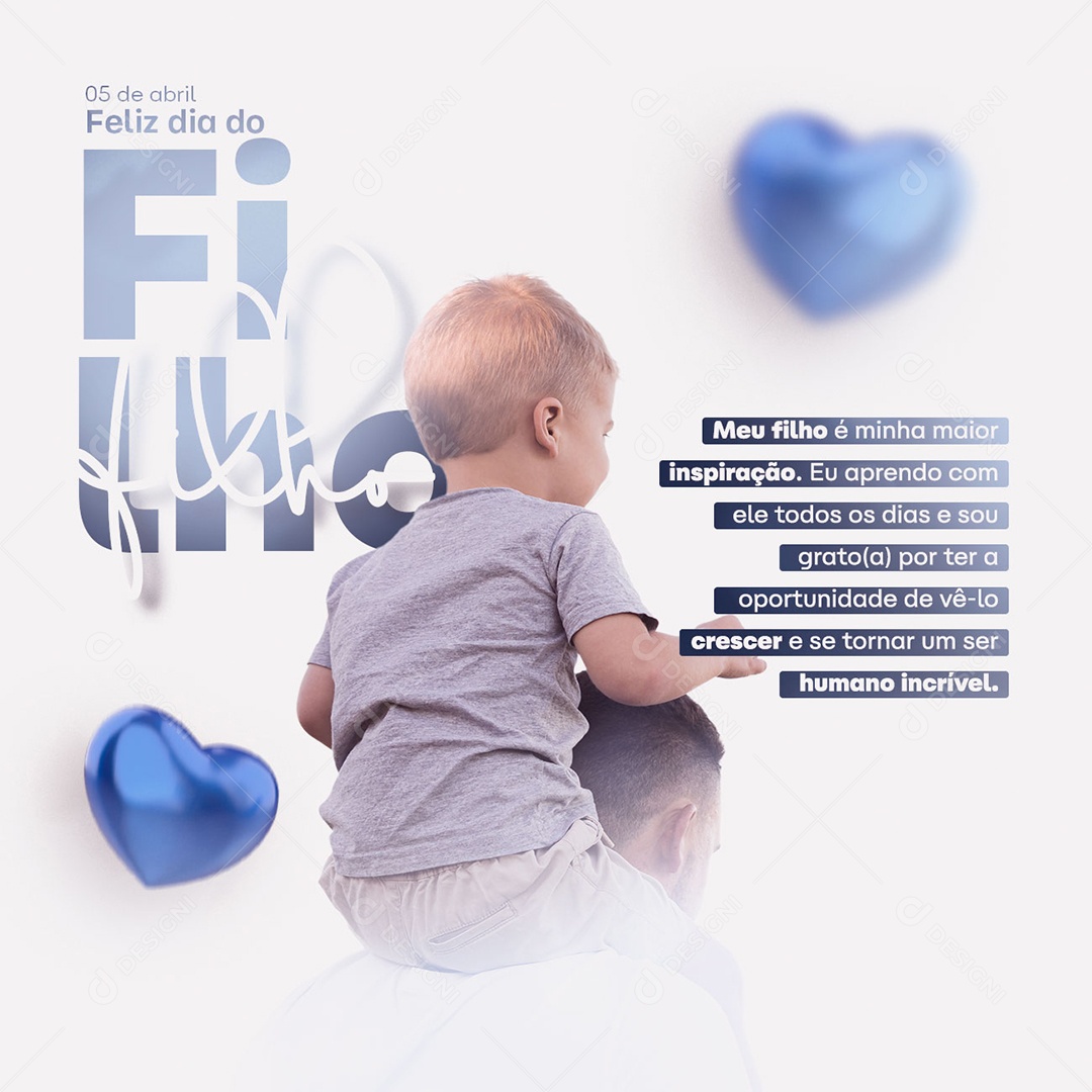 Meu Filho é Minhha Maior Benção Dia Do Filho Social Media PSD Editável
