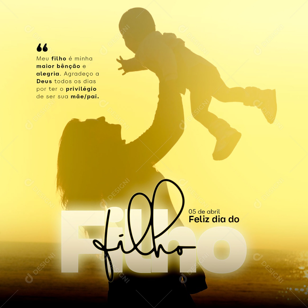 Meu Filho é Minhha Maior Benção Dia Do Filho Social Media PSD Editável