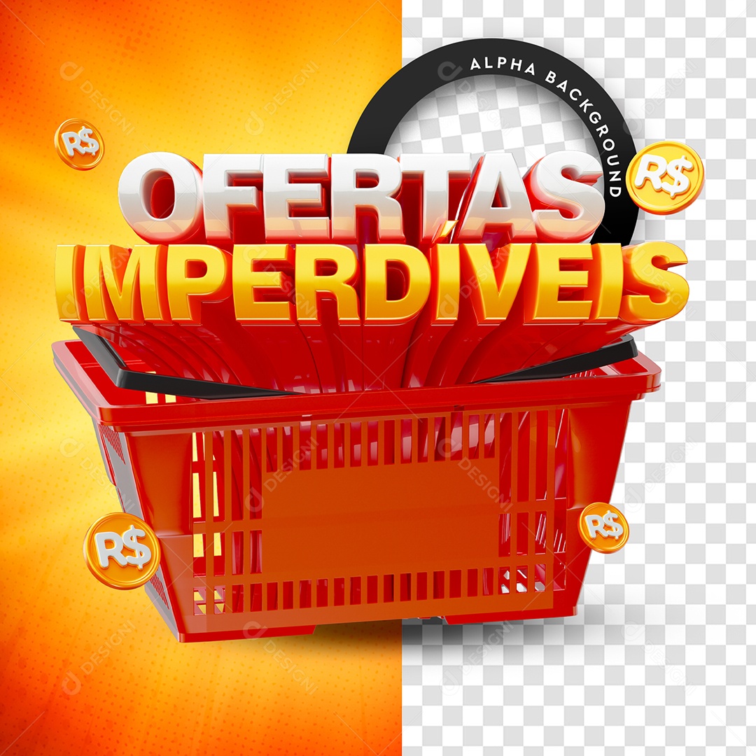 Selo 3D Para Composição Ofertas Imperdíveis PSD