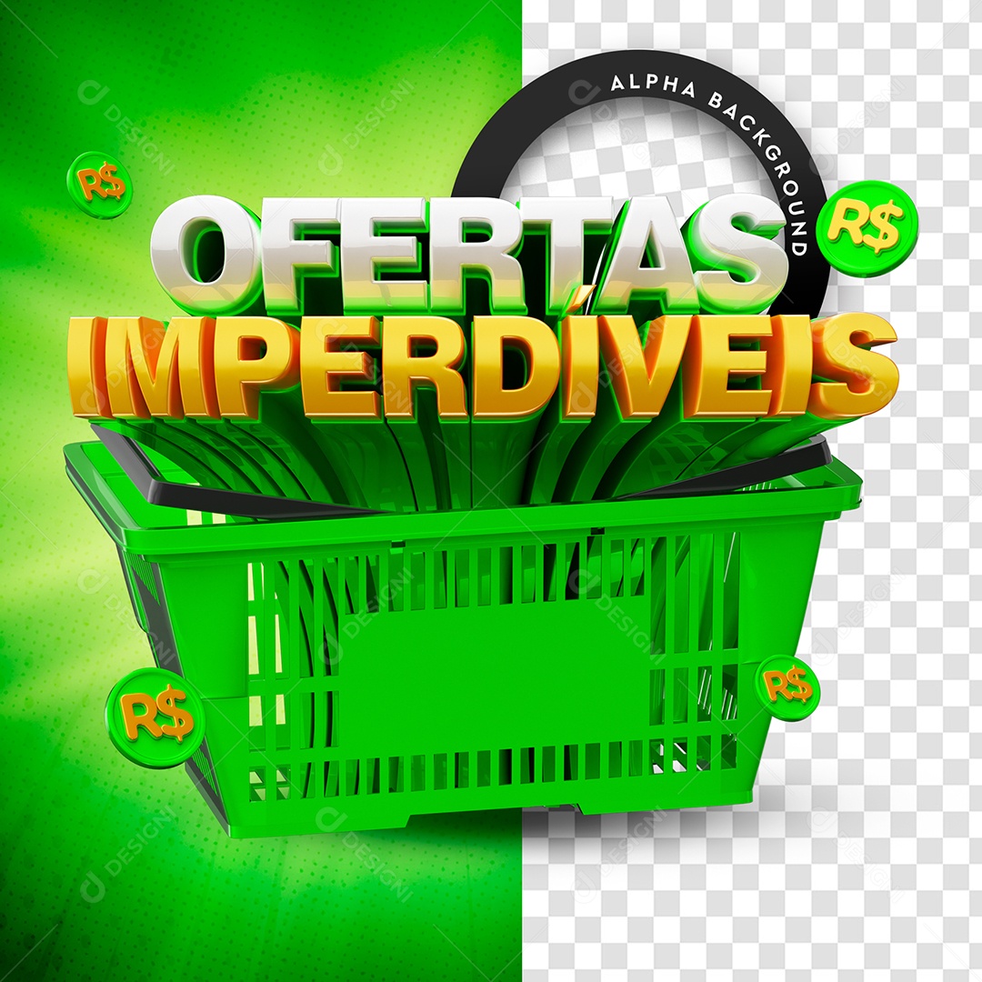 Selo 3D Para Composição Ofertas Imperdíveis PSD