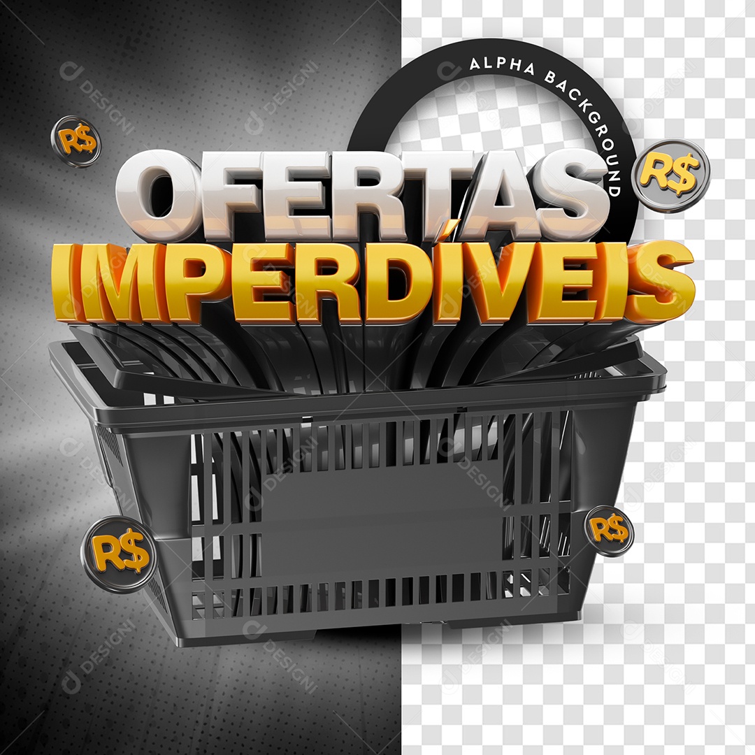 Selo 3D Para Composição Ofertas Imperdíveis PSD