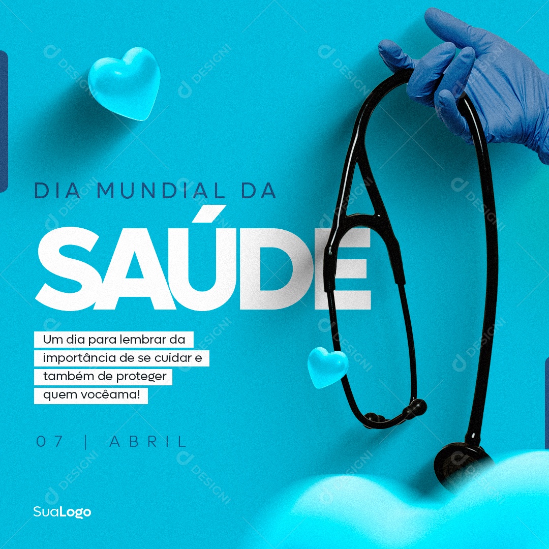 Social Media Dia Mundial Da Saúde PSD Editável