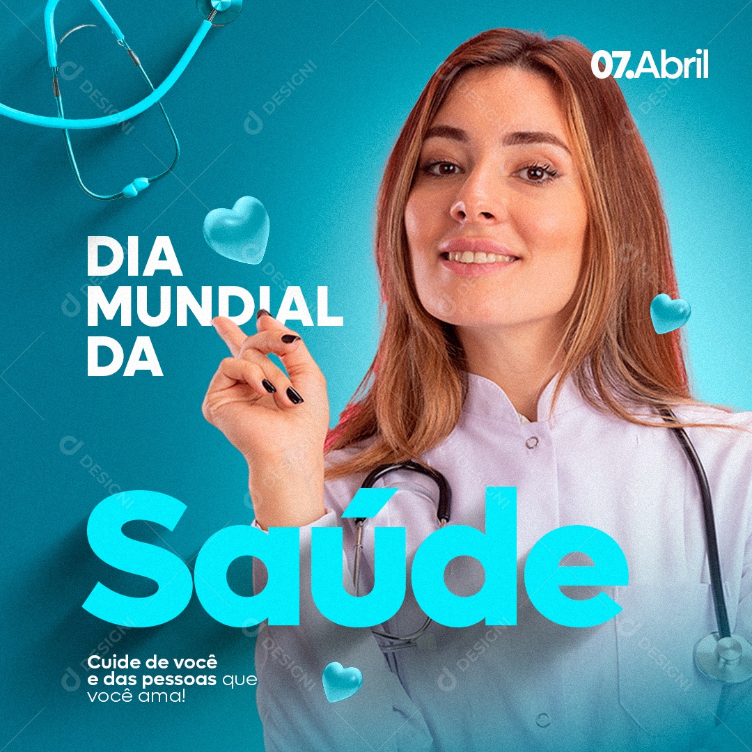 Dia Mundial Da Saúde 07 De Abril Social Media PSD Editável