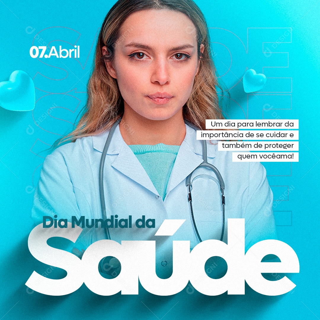 Dia Mundial Da Saúde 07 De Abril Social Media PSD Editável