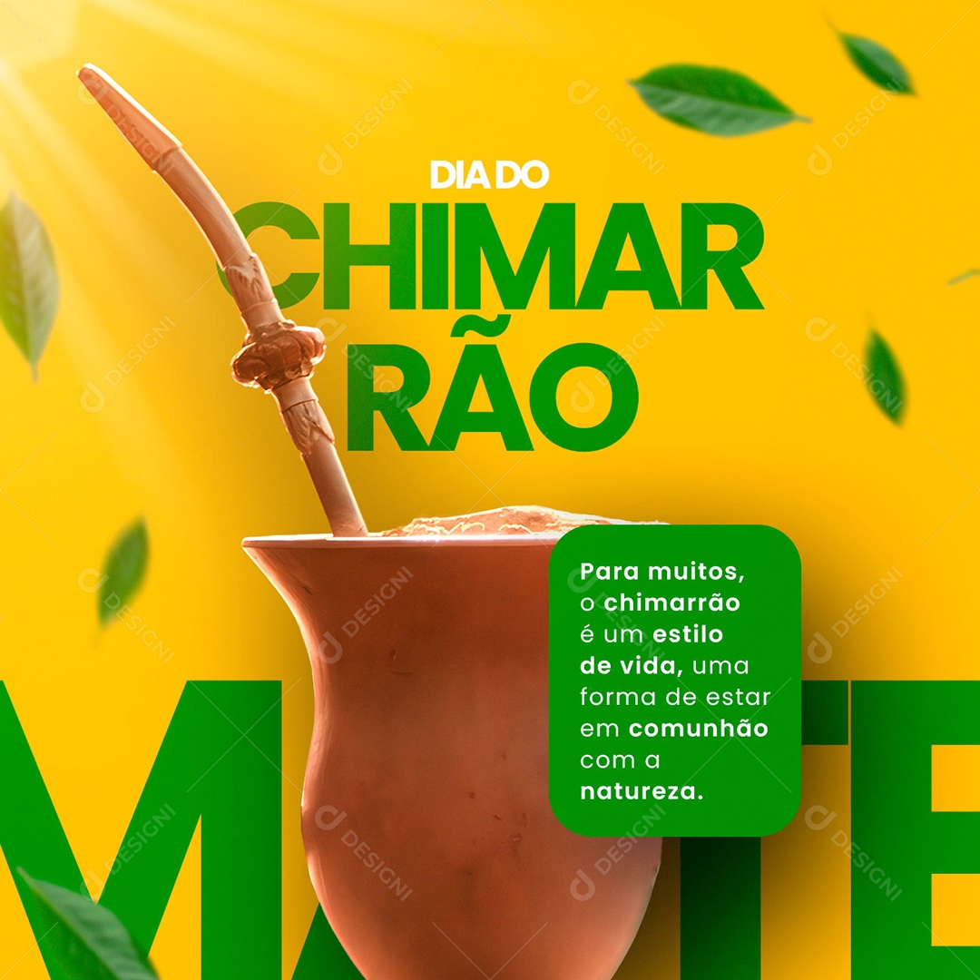 Social Media Para Muitos O Chimarrão é Um Estilo De Vida 24 De Abril Dia do Chimarrão PSD Editável