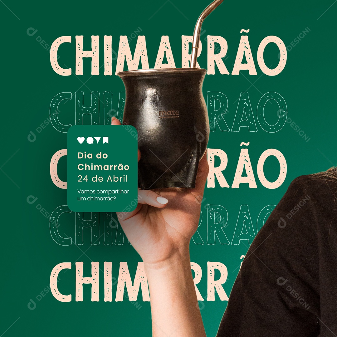 Dia do Chimarrão 24 De Abril Vamos Compartilhar Um Chimarrão Social Media PSD Editável