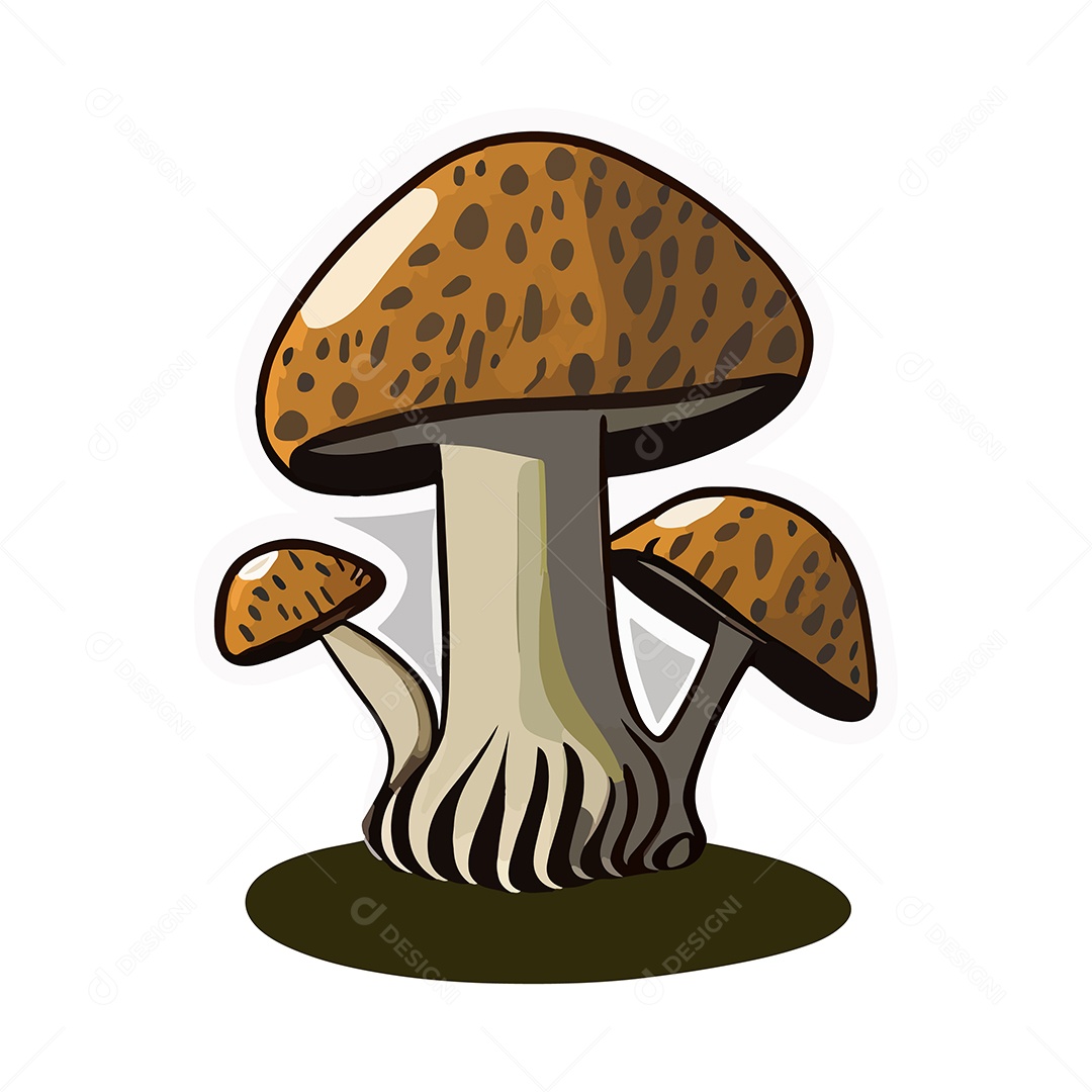 Desenho De Cogumelo Ilustração Vetorial EPS